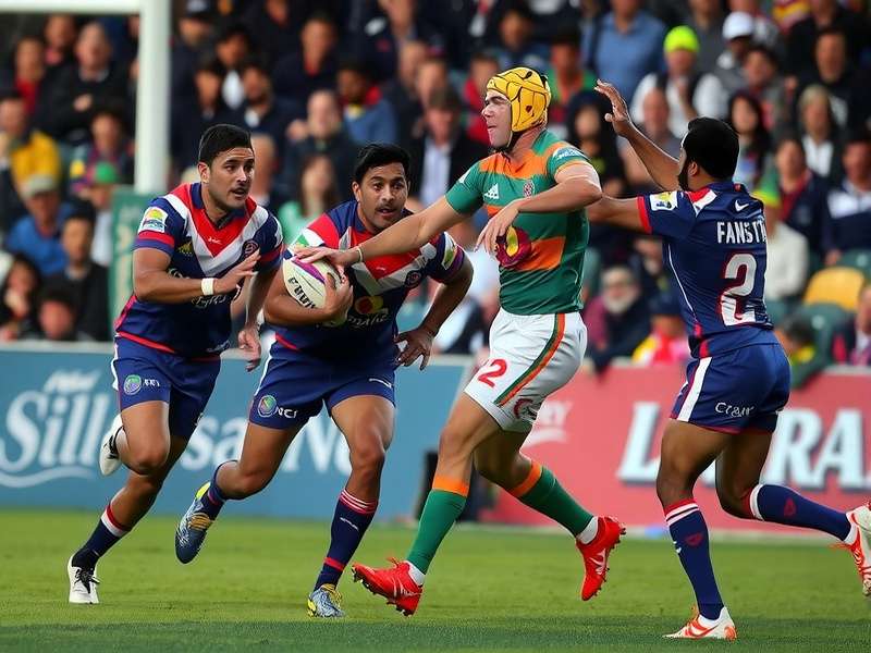 Indian Rugby League Celebration Indian Rugby League players celebrating a try